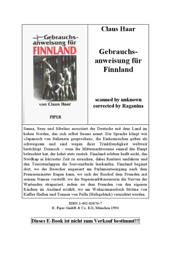 Gebrauchsanweisung fur Finnland