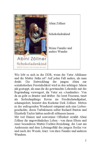 Schokoladenkind. Meine Familie und andere Wunder GERMAN
