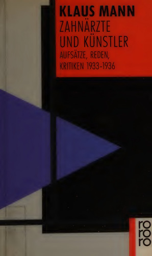 Zahnärzte und Künstler : Aufsätze, Reden, Kritiken 1933-1936