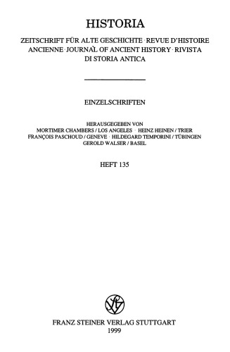 Studies in Eusebian and Post-Eusebian Chronography