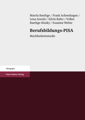 Berufsbildungs-PISA: Machbarkeitsstudie