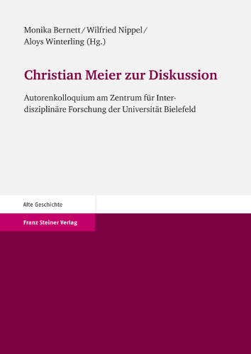 Christian Meier zur Diskussion: Autorenkolloquium am Zentrum für Interdisziplinäre Forschung der Universität Bielefeld