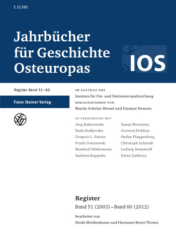 Jahrbücher für Geschichte Osteuropas