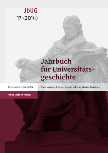 Jahrbuch für Universitätsgeschichte 17 (2014): Studentenkulturen