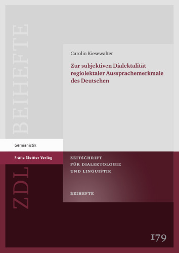 Zur subjektiven Dialektalität regiolektaler Aussprachemerkmale des Deutschen