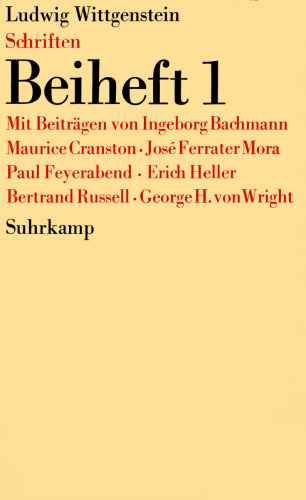 Schriften : Beiheft 1