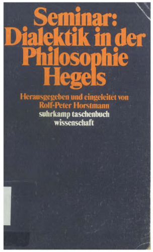 Seminar: Dialektik in der Philosophie Hegels