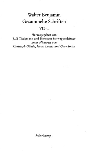 Gesammelte Schriften - Band 7: Nachträge. 2 Teilbände