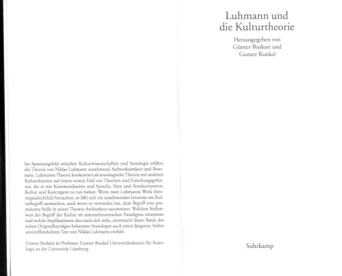Luhmann und die Kulturtheorie