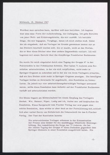 Chroniken, Reiseberichte, Notizen: 1968-1993. Mit den Chroniken Buchmesse 1967, Buchmesse 1968 und der Chronik eines Konflikts