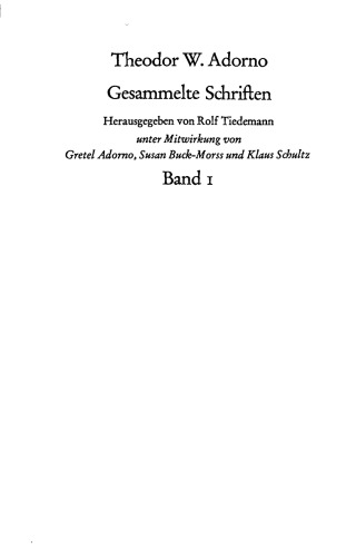 Gesammelte Schriften. Bd.1: Philosophische Frühschriften