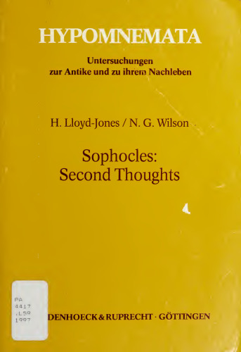 Sophocles: Second thoughts