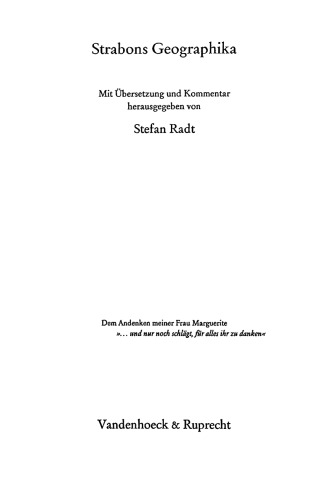 Strabons Geographika: Buch I-IV (Kommentar)