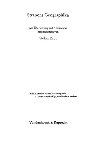 Strabons Geographika: Buch V-VIII (Kommentar)