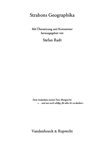 Strabons Geographika: Buch IX-XIII (Kommentar)