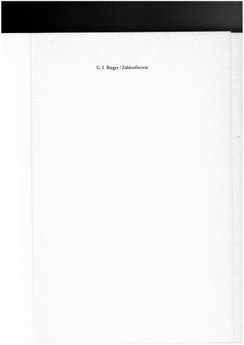 Zahlentheorie