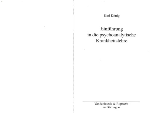 Einführung in die psychoanalytische Krankheitslehre.