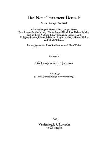 Das Evangelium nach Johannes