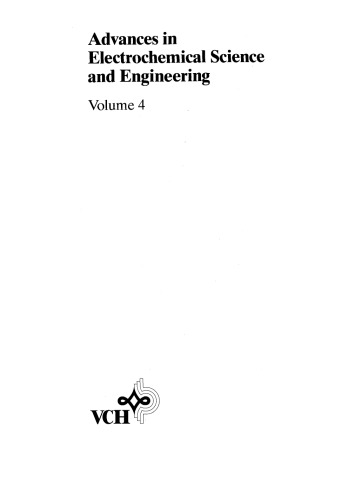 Advances in electrochemical science and engineering