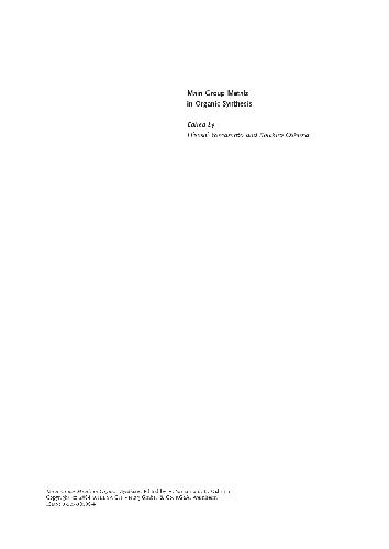 Main Group Metals in Organic Synthesis