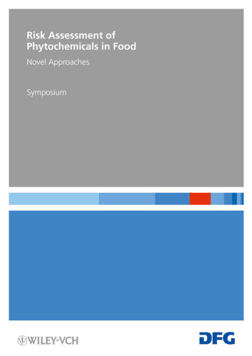 Risk Assessment of Phytochemicals in Food: Novel Approaches (Forschungsberichte (DFG))