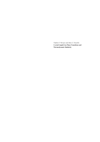Crystal-Liquid-Gas Phase Transitions and Thermodynamic Similarity