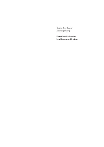 Properties of Interacting Low-Dimensional Systems
