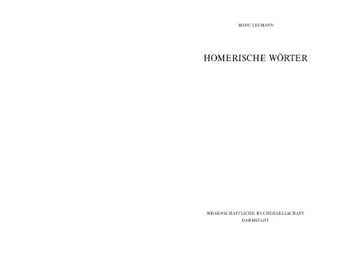 Homerische Wörter