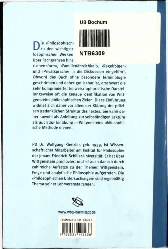 Ludwig Wittgensteins "Philosophische Untersuchungen"