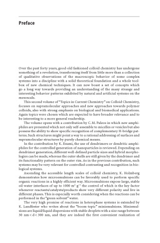 Colloid chemistry I