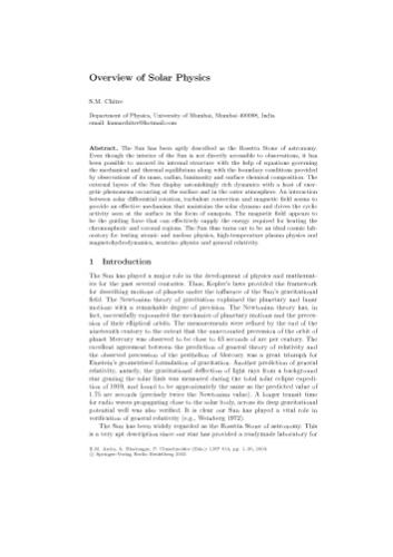 Lectures on Solar Physics (Lecture Notes in Physics, 619)