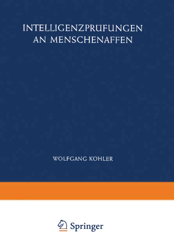 Intelligenzprüfungen an Menschenaffen