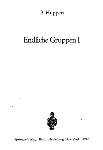 Endliche Gruppen I