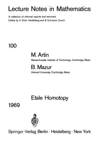 Etale Homotopy