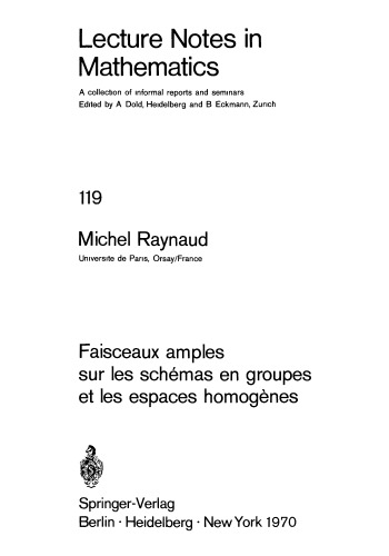 Faisceaux amples sur les schemas en groupes et les espaces homogenes