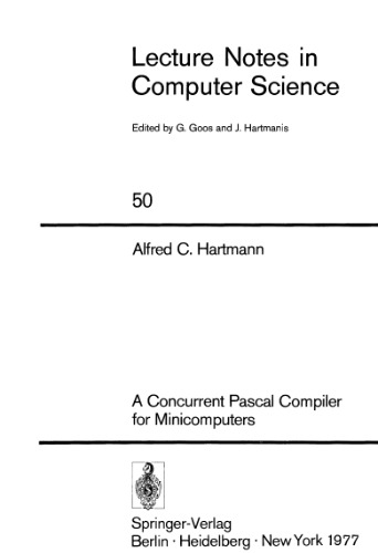 A Concurrent Pascal Compiler for Minicomputers
