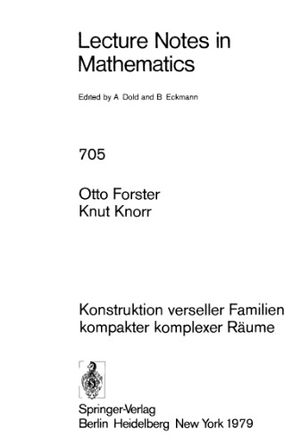 Konstruktion verseller Familien kompakter komplexer Raume