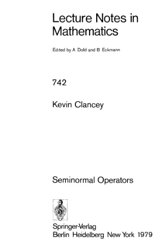 Seminormal Operators