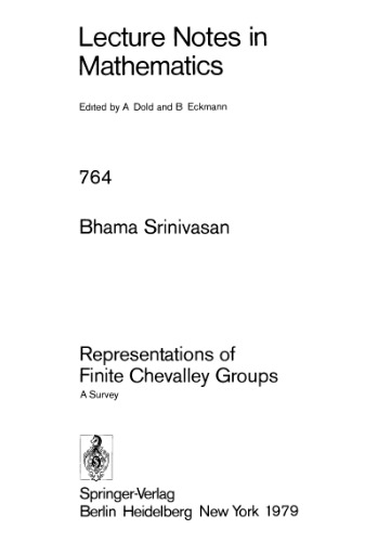 Representations of Finite Chevalley Groups