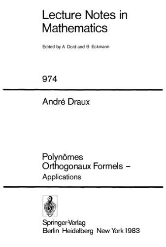 Polynomes Orthogonaux Formels