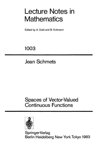 Spaces of Vector-Valued Continuous Functions