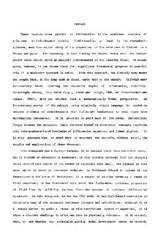 Nonlinear Hydrodynamic Modeling: A Mathematical Introduction