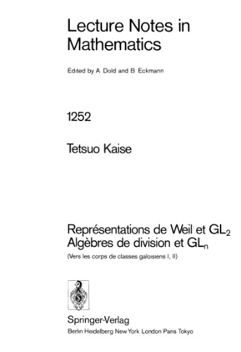 Representations de Weil et GL2 Algebres de division et GLn
