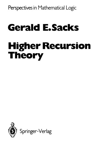 Higher Recursion Theory