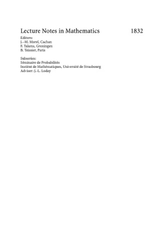 Séminaire de Probabilités XXXVII (Lecture Notes in Mathematics, 1832)