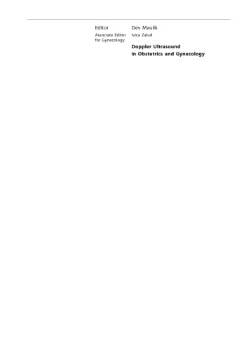 Doppler Ultrasound in Obstetrics and Gynecology