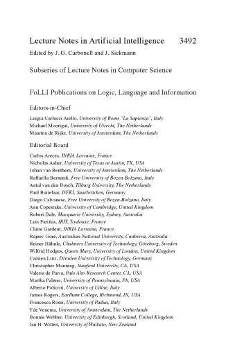 Logical Aspects of Computational Linguistics: 5th International Conference, LACL 2005, Bordeaux, France, April 28-30, 2005. Proceedings