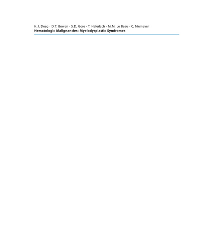 Myelodysplastic Syndromes (Hematologic Malignancies)