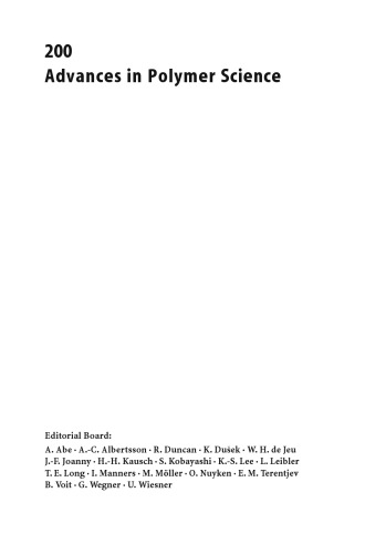 Ordered Polymeric Nanostructures at Surfaces (Advances in Polymer Science, 200)