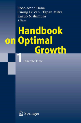Handbook on Optimal Growth 1: Discrete Time (V. 1)